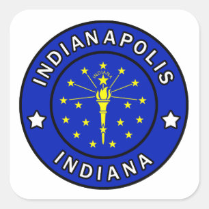 Indianapolis Indiana Vierkante Sticker