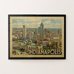 Indianapolis Indiana Vintage Travel Legpuzzel