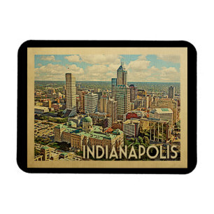 Indianapolis Indiana Vintage Travel Magneet