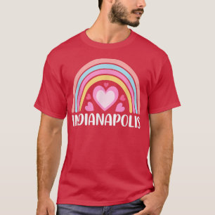 Indianapolis Indiana voor vrouwelijke regenboog T-shirt