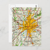  Indianapolis-kaart Briefkaart (Voorkant / Achterkant)
