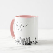 Indianapolis Mariage Café Mug personnalisé (Devant gauche)