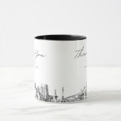 Indianapolis Mariage Minimal Custom Coffee Mug (Centre)