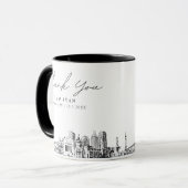 Indianapolis Mariage Minimal Custom Coffee Mug (Devant gauche)