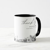 Indianapolis Mariage Minimal Custom Coffee Mug (Devant droit)