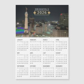 Indianapolis Monument 2026 Calendrier Magnet (Devant)