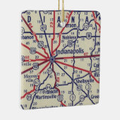 Indianapolis op  kaart keramisch ornament (Rechts)
