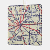 Indianapolis op  kaart keramisch ornament (Links)