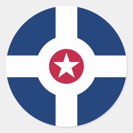 Indianapolis Ronde Sticker (Voorkant)