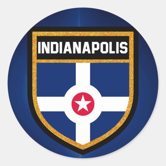 Indianapolis Ronde Sticker (Voorkant)