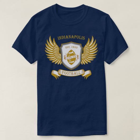 Indianapolis Shield en vleugelstijl T-shirt (Design voorkant)
