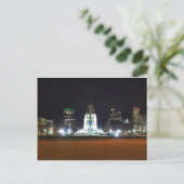 Indianapolis Skyline bij nacht Briefkaart (Staand voorkant)