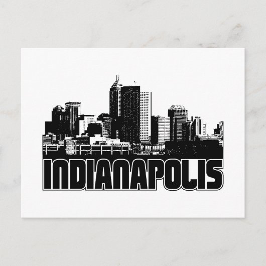 Indianapolis Skyline Briefkaart (Voorkant)