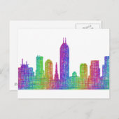Indianapolis skyline briefkaart (Voorkant / Achterkant)