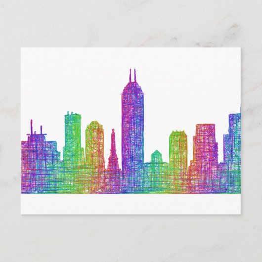 Indianapolis skyline briefkaart (Voorkant)