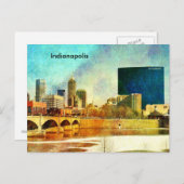Indianapolis Skyline Briefkaart (Voorkant / Achterkant)