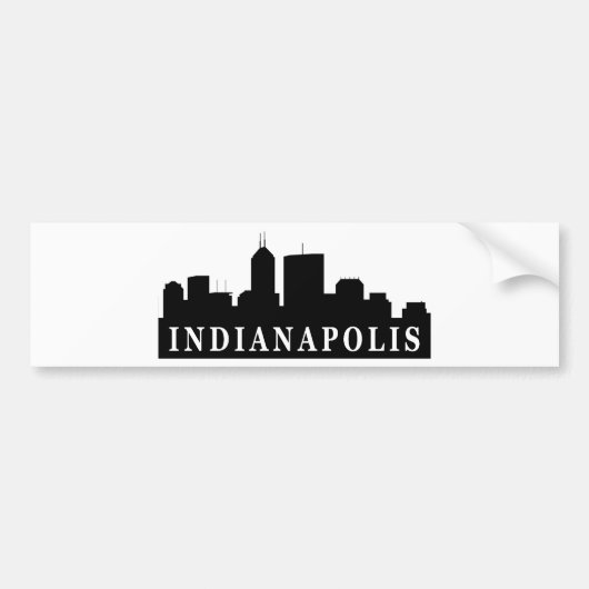 Indianapolis Skyline Bumpersticker (Voorkant)