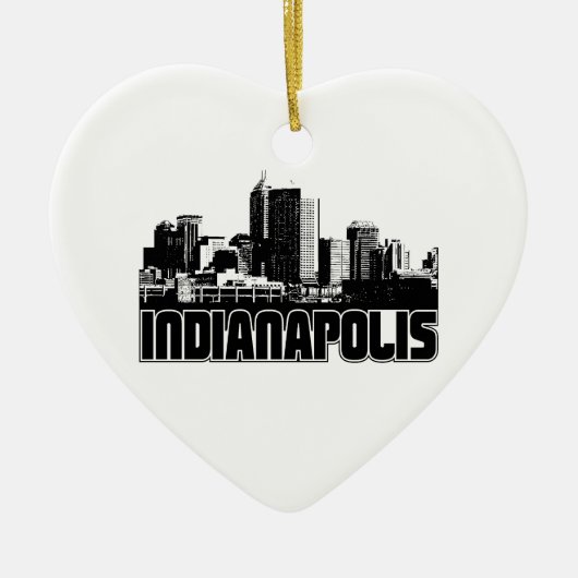 Indianapolis Skyline Keramisch Ornament (Voorkant)