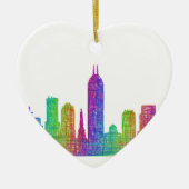Indianapolis skyline keramisch ornament (Voorkant)