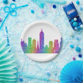 Indianapolis skyline papieren bordje (Feest)