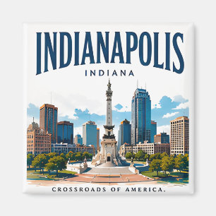 Indianapolis Skyline Spirit Magneet