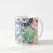 Indianapolis stempels: Reiszegelset. Koffiemok (Voorkant rechts)