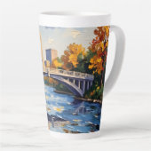 Indianapolis White Bridge Over the White River Latte Mok (Rechterhoek)