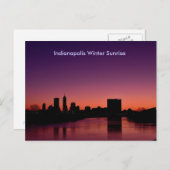 Indianapolis Winter Sunrise Briefkaart (Voorkant / Achterkant)