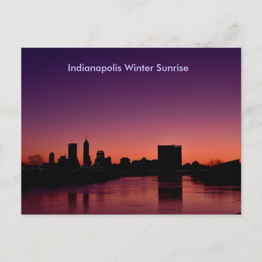 Indianapolis Winter Sunrise Briefkaart (Voorkant)