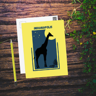 Indianapolis Zoo Indiana  Giraffe Briefkaart