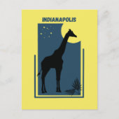 Indianapolis Zoo Indiana  Giraffe Briefkaart (Voorkant)