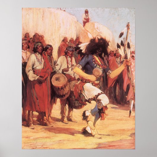  Indianen, Buffalo Dance van Cassidy Poster (Voorkant)