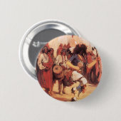 Indianen, Buffalo Dance van Cassidy Ronde Button 5,7 Cm (Voorkant /achterkant)