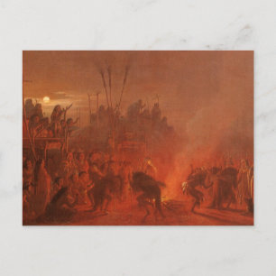  Indianen, Buffalo Dance van Wimar Briefkaart