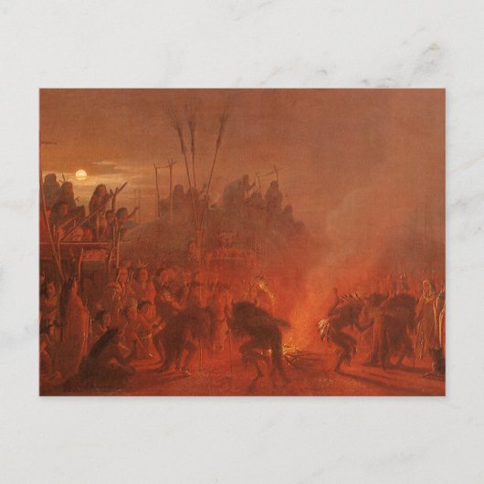 Indianen, Buffalo Dance van Wimar Briefkaart (Voorkant)