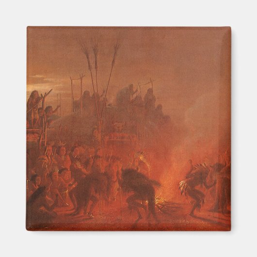  Indianen, Buffalo Dance van Wimar Magneet (Voorkant)