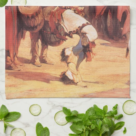  Indianen Buffalo Dancer door Cassidy Theedoek (Gevouwen)