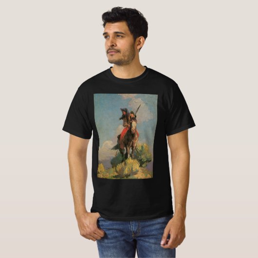 Indianen, Crow Outlier van Dunton T-shirt (Voorkant volledig)