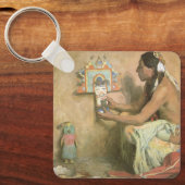  Indianen, Hopi Katchina van Couse Sleutelhanger (Voorkant)