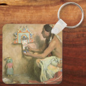  Indianen, Hopi Katchina van Couse Sleutelhanger (Achterkant)