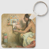  Indianen, Hopi Katchina van Couse Sleutelhanger (Achterkant)