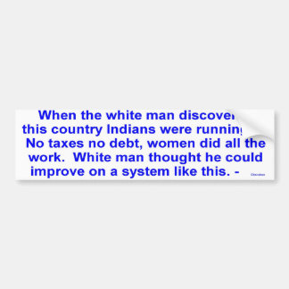 indianen lopen bumpersticker