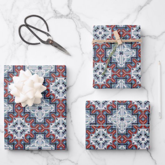 Indianen patroon inpakpapier vel (Voorkant)
