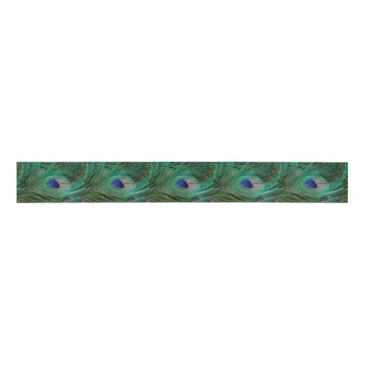 Indianenblauw peacock-doetherlint grosgrain lint (Voorkant)