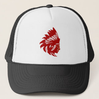Indianer Häuptling Kopf Native American chief head Trucker Pet