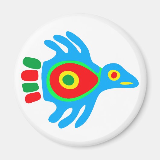 Indianer native american Vogel bird Magneet (Voorkant)