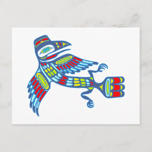 Indianer Rabe Native american Raven Briefkaart