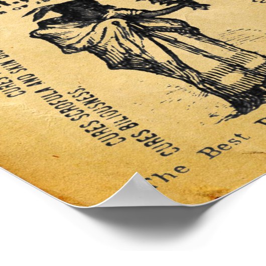 Indiase bloedstroopolie print (Hoek)