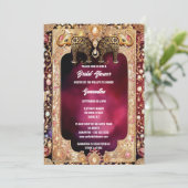 Indiase bloemenolifanten Hindoe koninklijke edelst Kaart (Staand voorkant)