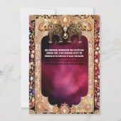 Indiase bloemenolifanten Hindoe koninklijke edelst Kaart (Achterkant)